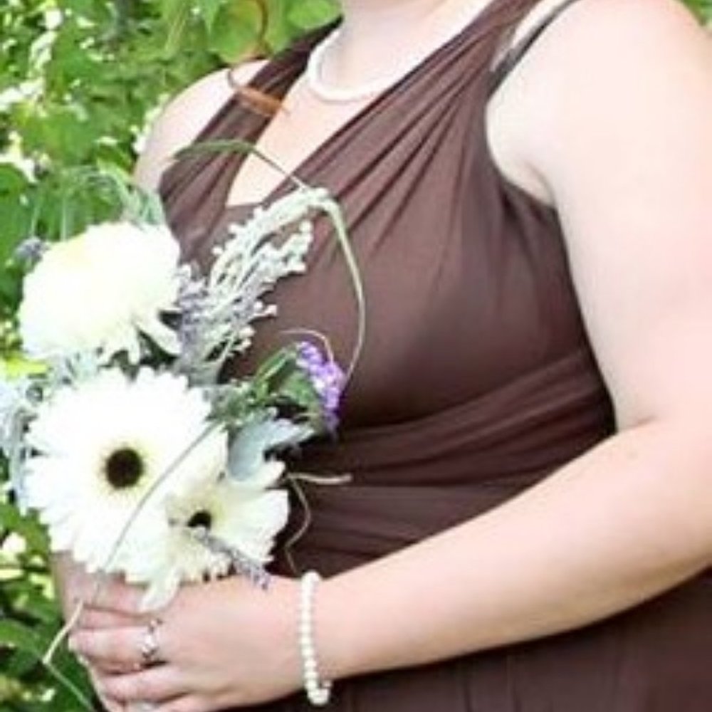 Dark Brown dress Says Medium but it has alot of stretch